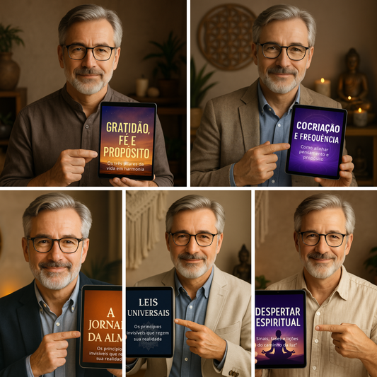 🔷 Coleção Jornada da Alma – 5 Guias para o Despertar Espiritual e Propósito de Vida
